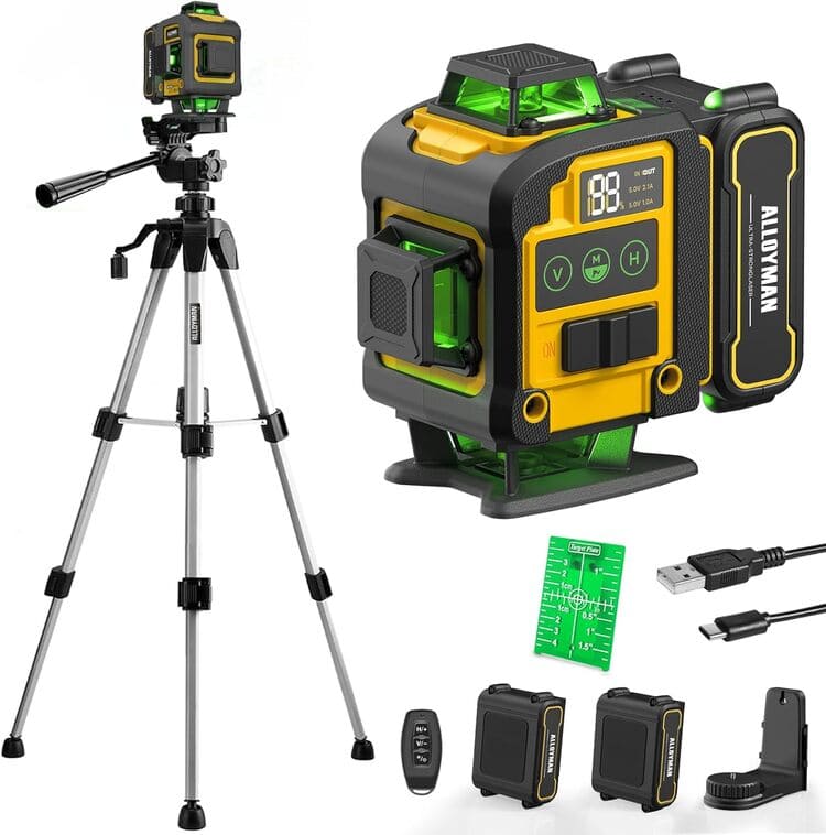 Alloyman Kreuzlinienlaser 4×360 Stativ
