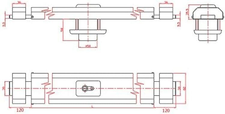 CHICHL Panzerriegel 800mm