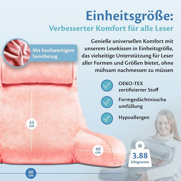 Ella Lesekissen für Bett und Sofa