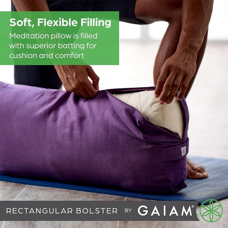 Gaiam Yoga-Bolster Rechteckig Schwarz