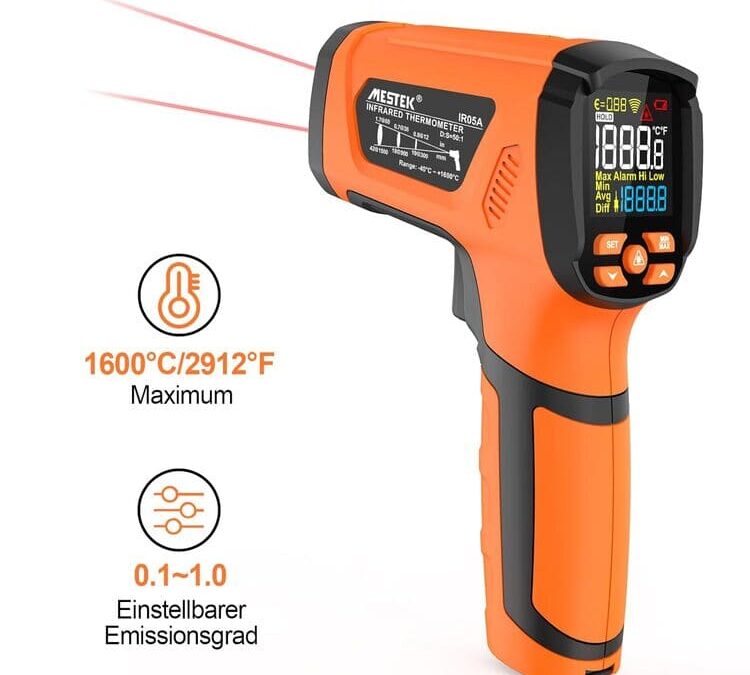 MESTEK Laser-Thermometer IR05A mit K-Sonde