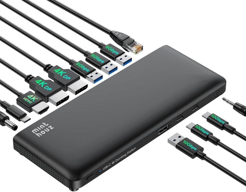 Minthouz USB-C Docking Station 12-in-1