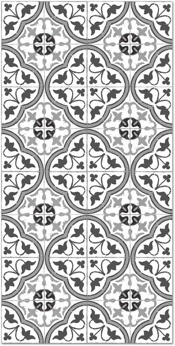 Panorama Vinylteppich Hydraulic Fliesen