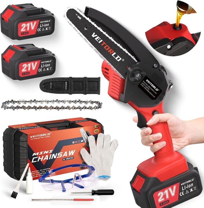 Veitorld Akku Kettensäge-Astsäge