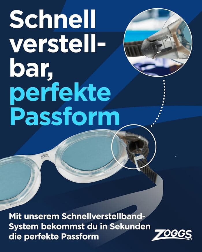 Zoggs Schwimmbrille Panorama Clear (2) Aygci Edelstahl Wandhalter